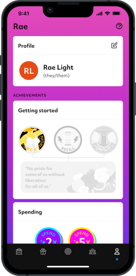 A screenshot of the Profile section of the Daylight app on a mobile phone